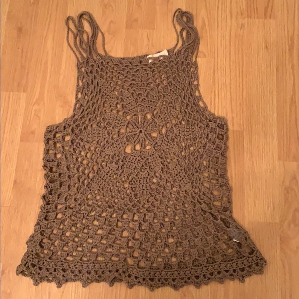 Altar’d State brown mesh tank top